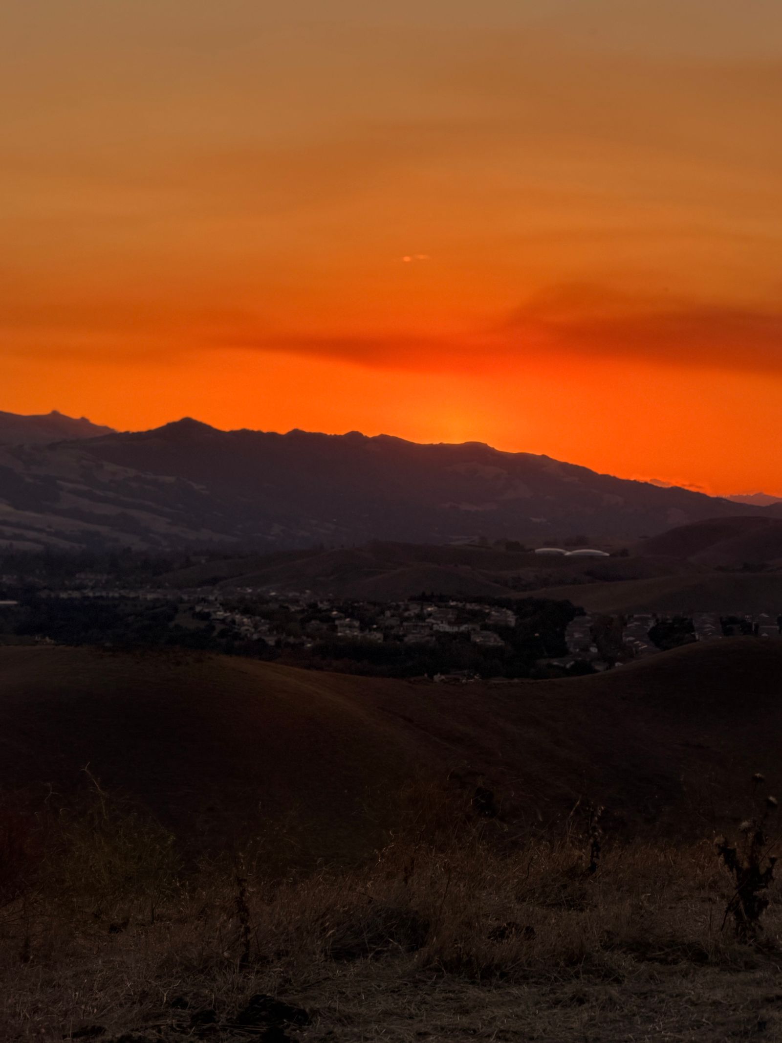 Last light over the valley — from Teddy